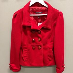 Jennyfer J Red Women's Pea Coat